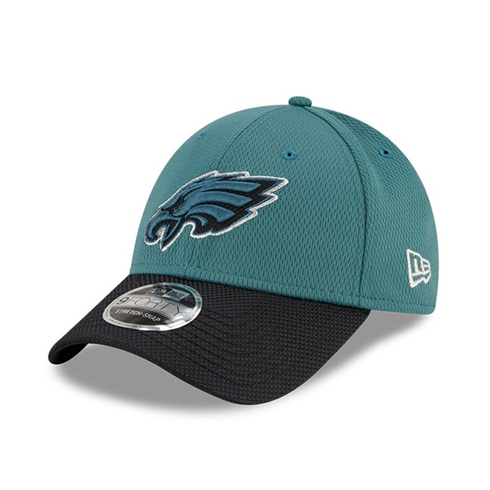 Philadelphia Eagles NFL Sideline Road 9FORTY Stretch Snap Lippis Teal - New Era Lippikset Verkossa FI-473192